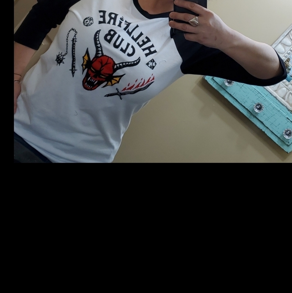 Stranger Things Hellfire Club baseball tee